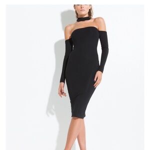 Chic One-Shoulder Black Dress